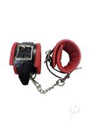 Rouge Padded Wrist Cuffs Black/red