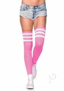 Athlete Thigh Hi 3 Stripe Os Pink
